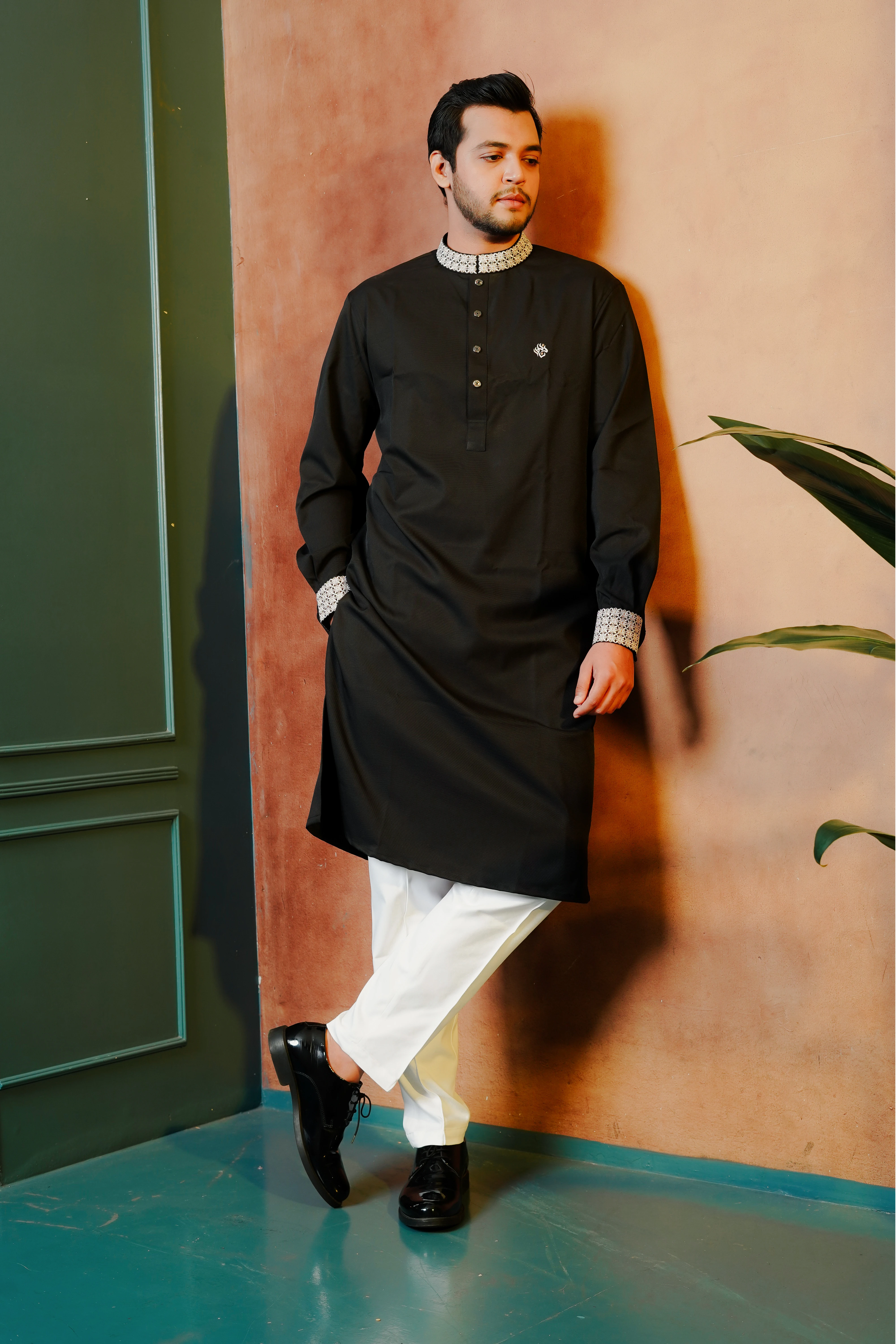 Signature Panjabi Black